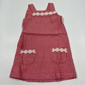Mini Boden Pinstripe Daisy Pocket Dress NWT 2-3T